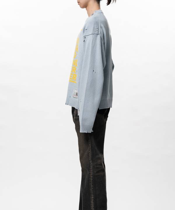 Message Jacquard Knit Sweater