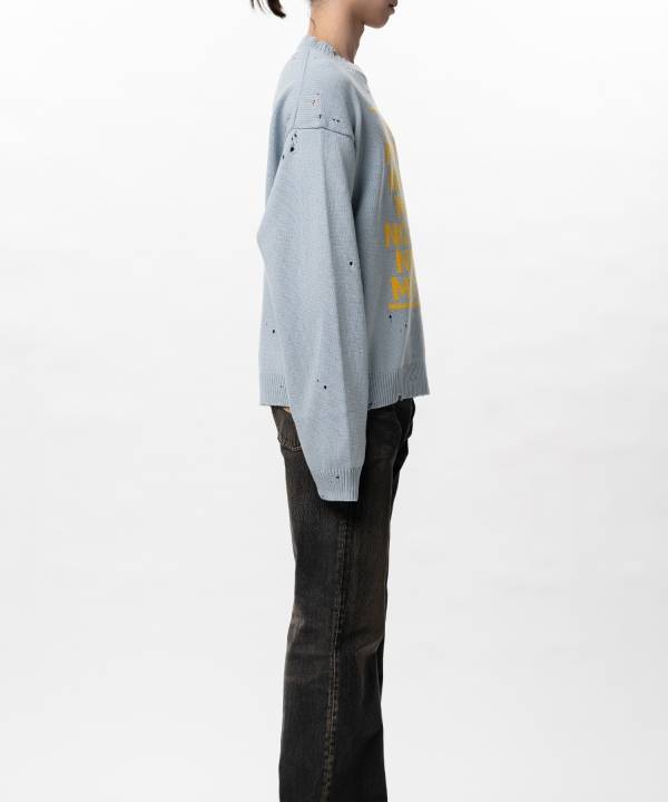 Message Jacquard Knit Sweater