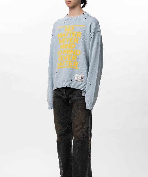 Message Jacquard Knit Sweater