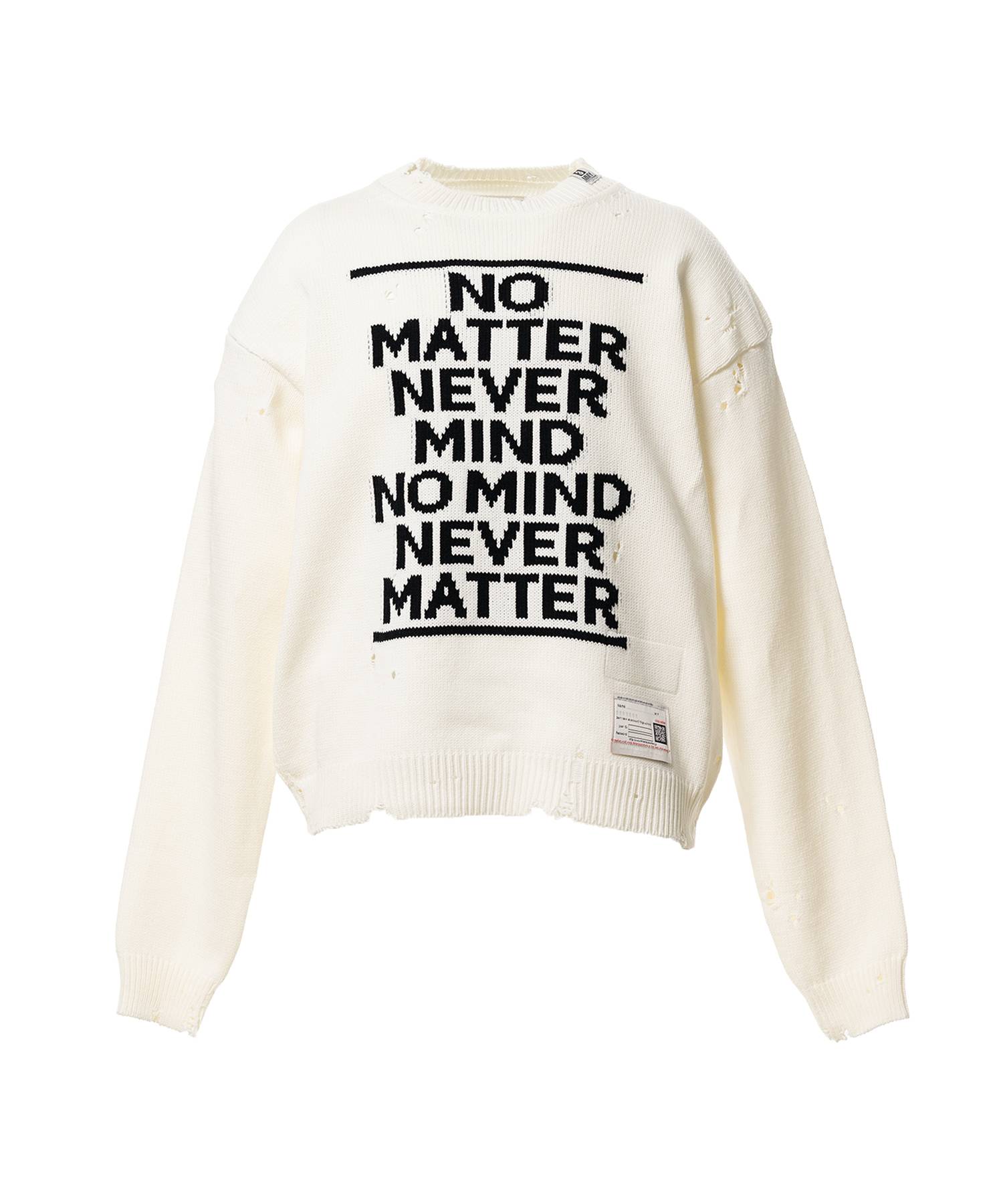 Message Jacquard Knit Sweater