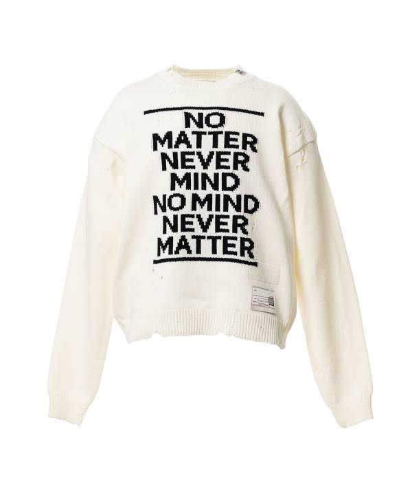 Message Jacquard Knit Sweater