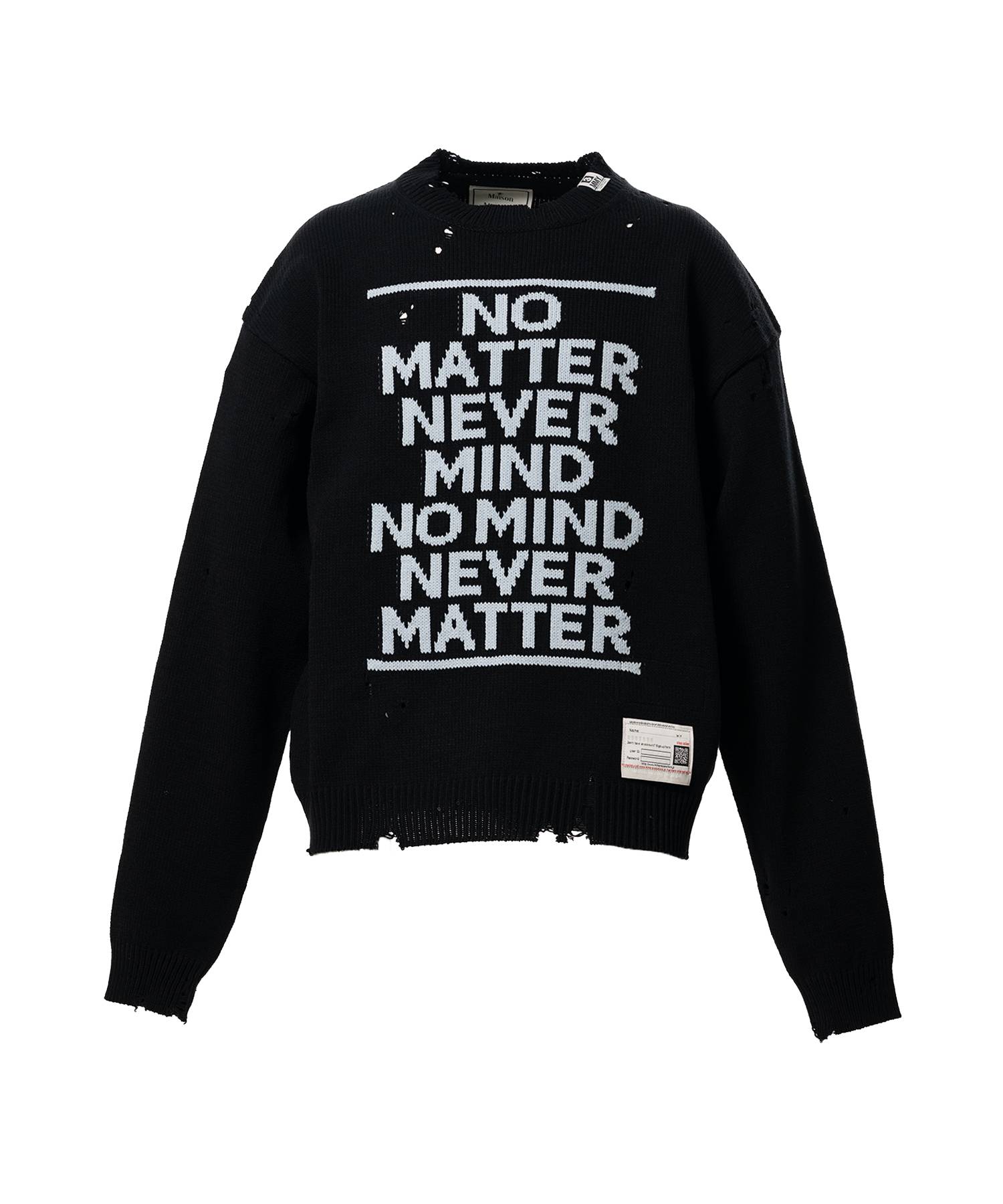 Message Jacquard Knit Sweater