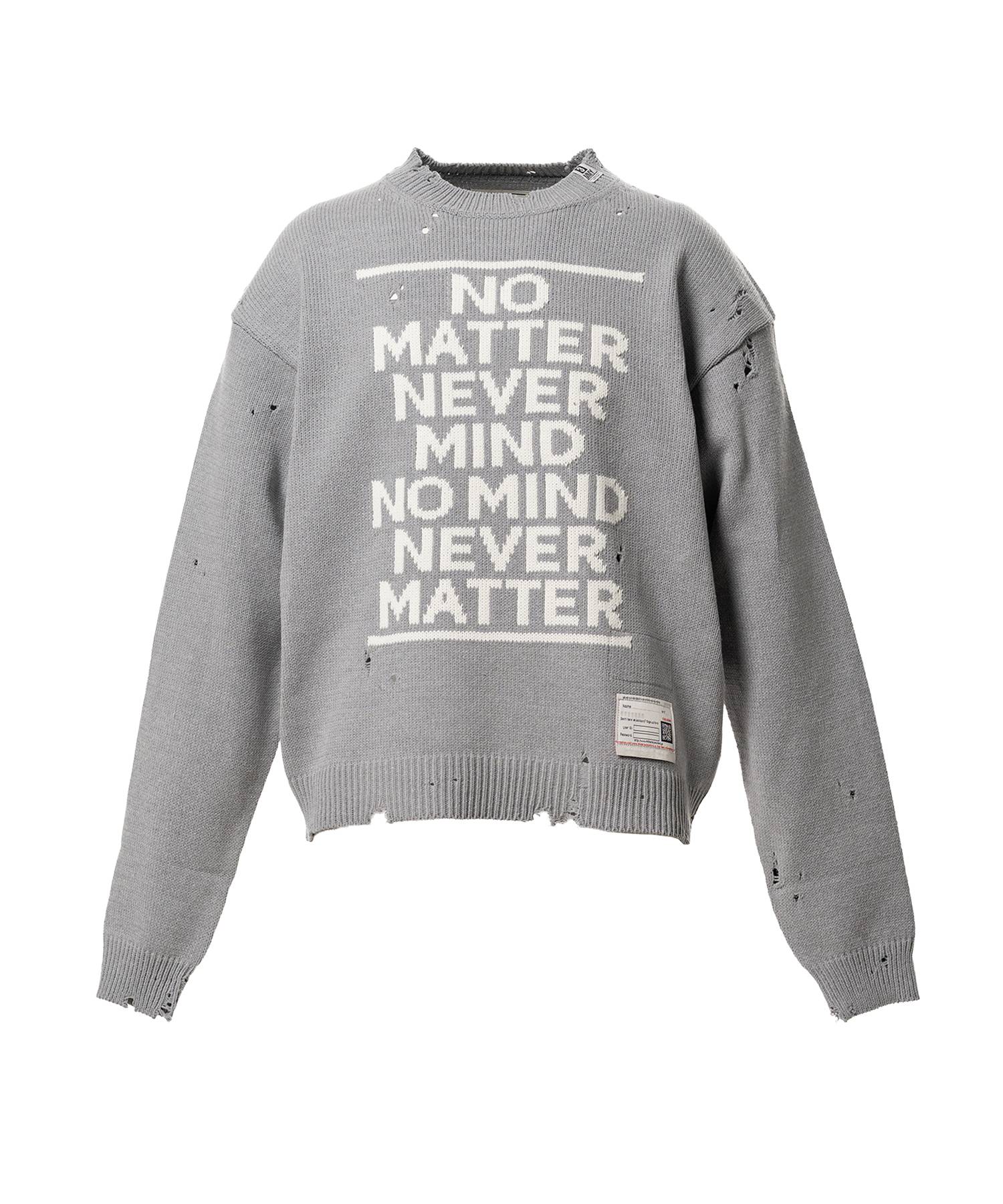 Message Jacquard Knit Sweater