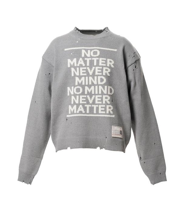 Message Jacquard Knit Sweater