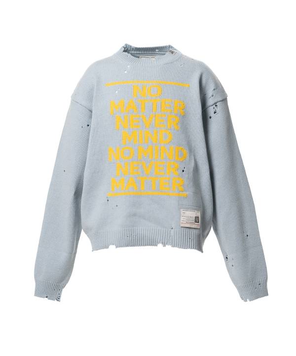 Message Jacquard Knit Sweater