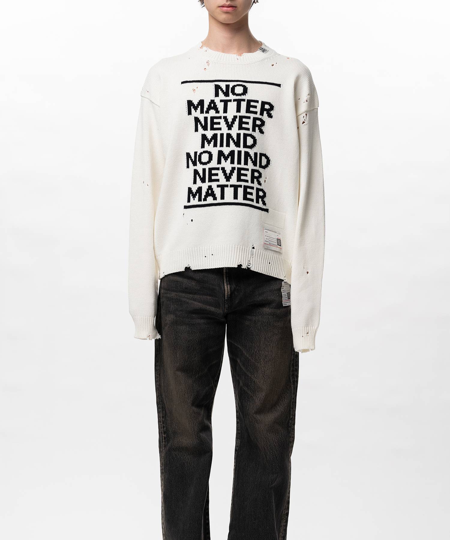 Message Jacquard Knit Sweater