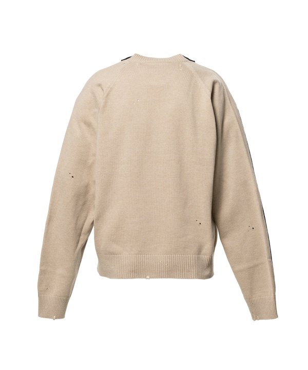 Front Back Combined Knit Polo Sweater