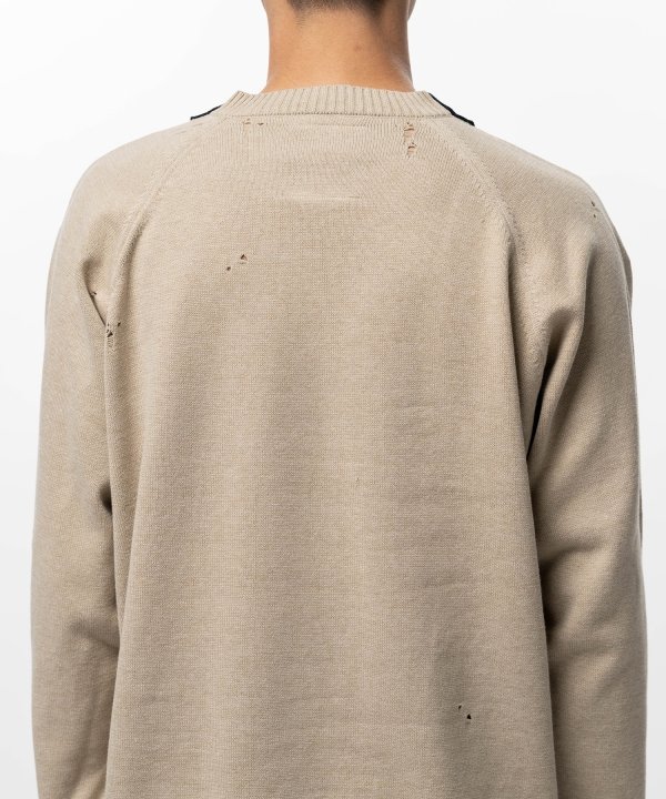 Front Back Combined Knit Polo Sweater