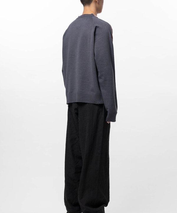 Front Back Combined Knit Polo Sweater