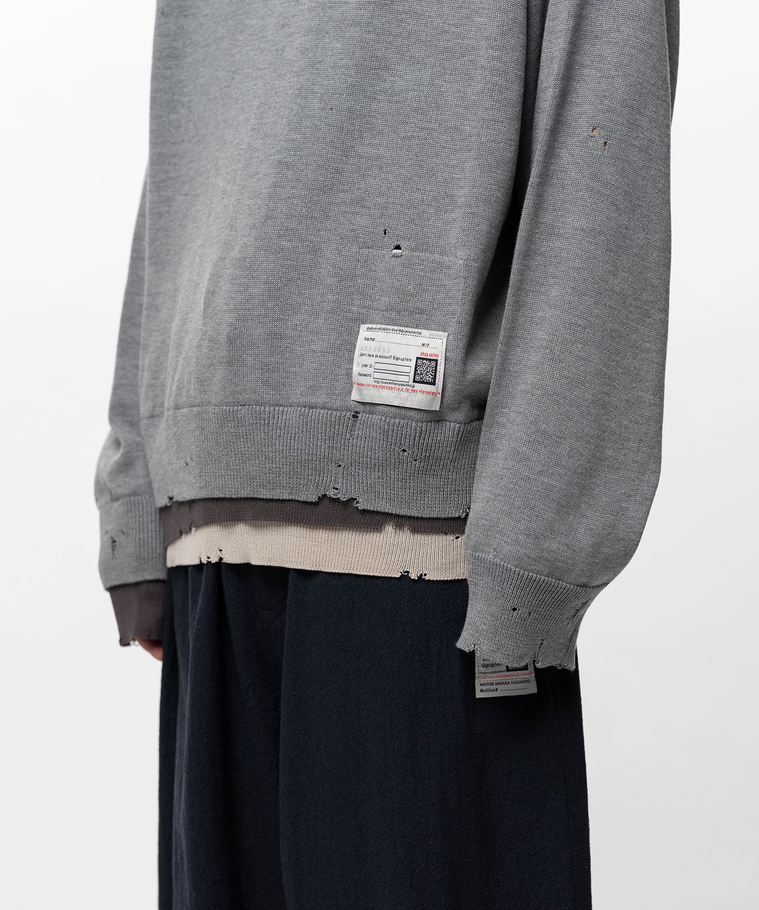 Triple Layered Knit Polo Sweater