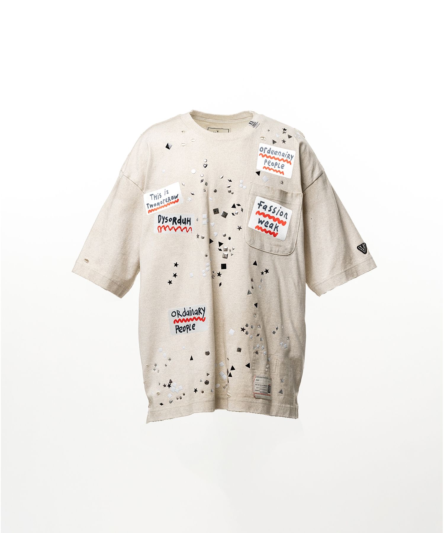 Embellished Sticker T-shirt