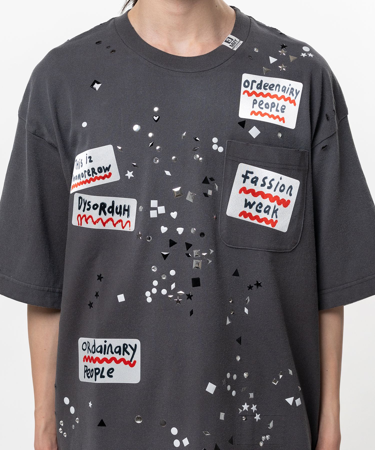 Embellished Sticker T-shirt