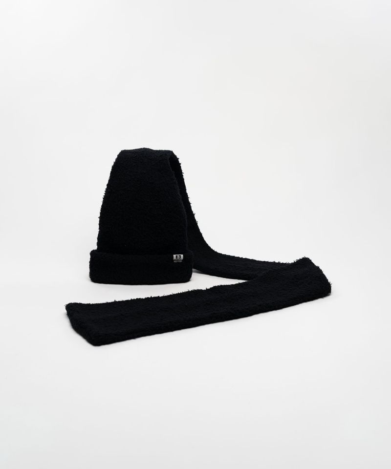 Scarf Detail Knit Cap