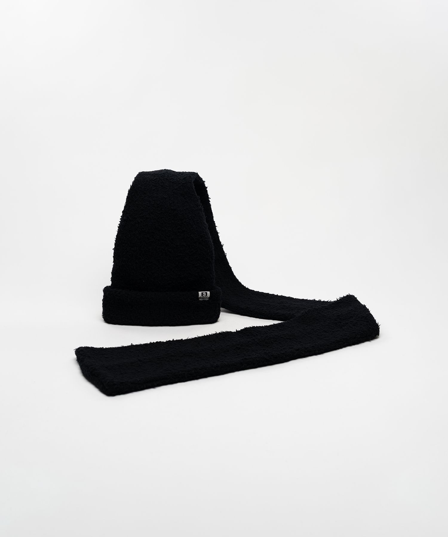 Scarf Detail Knit Cap