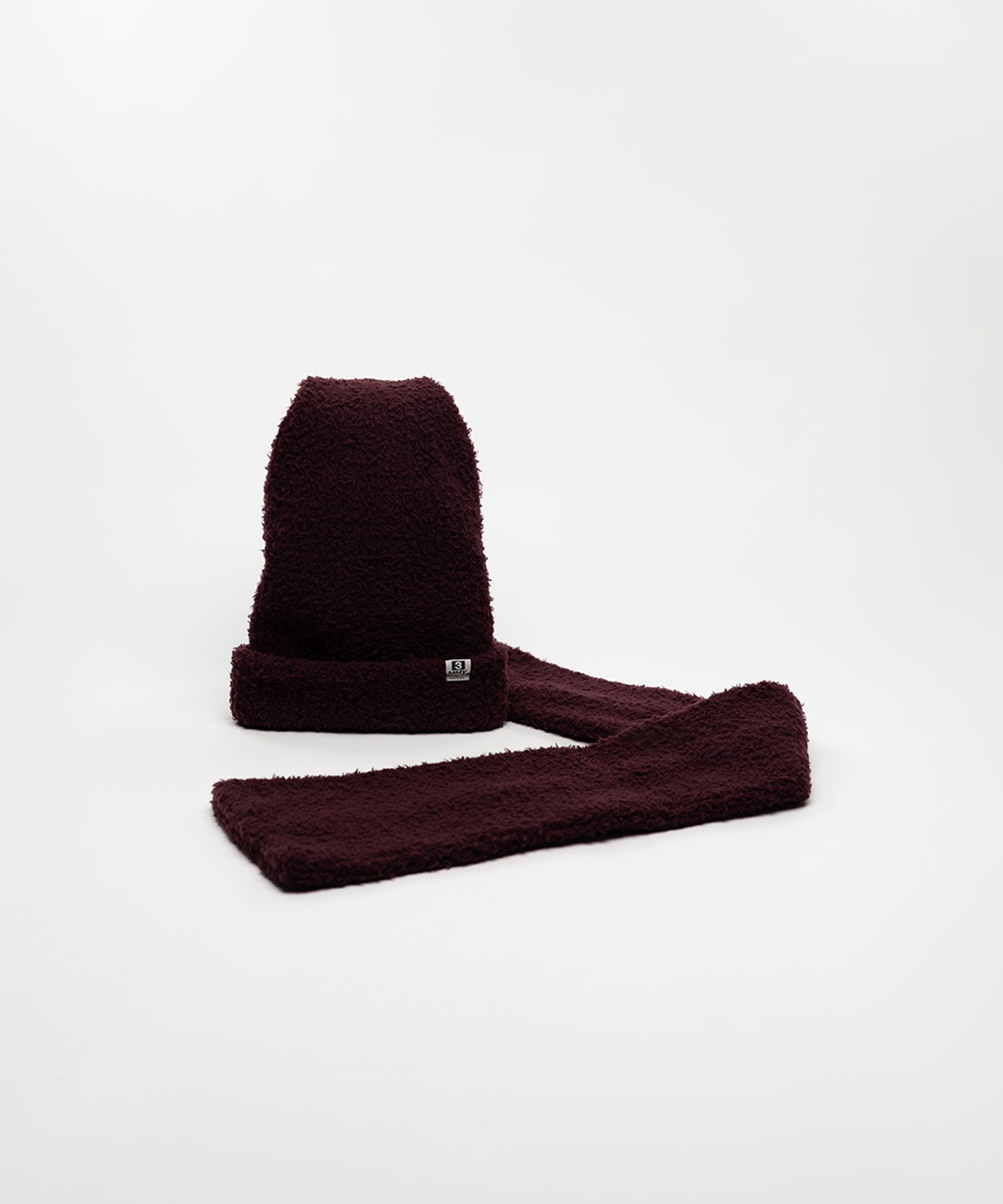 Scarf Detail Knit Cap