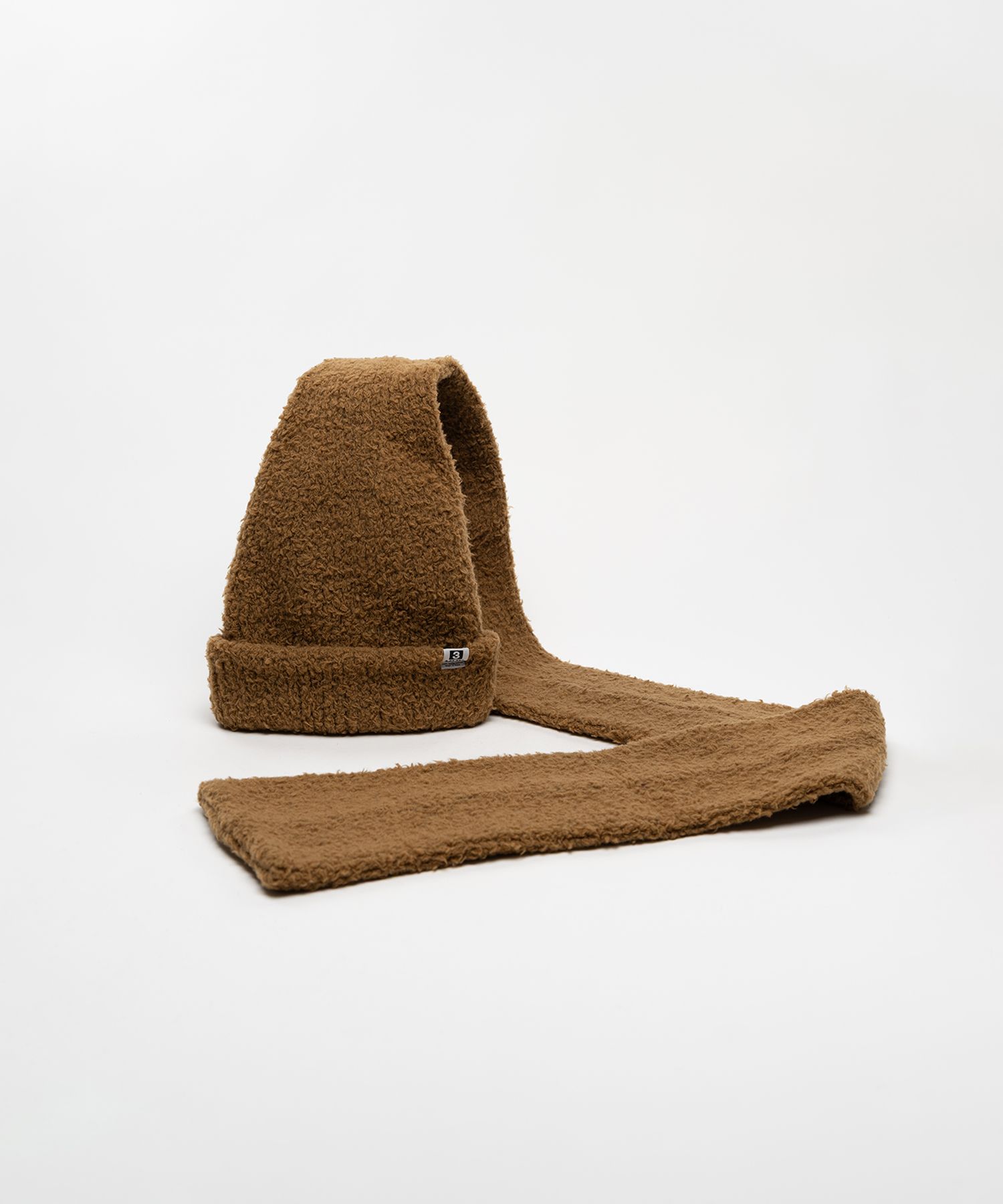 Scarf Detail Knit Cap
