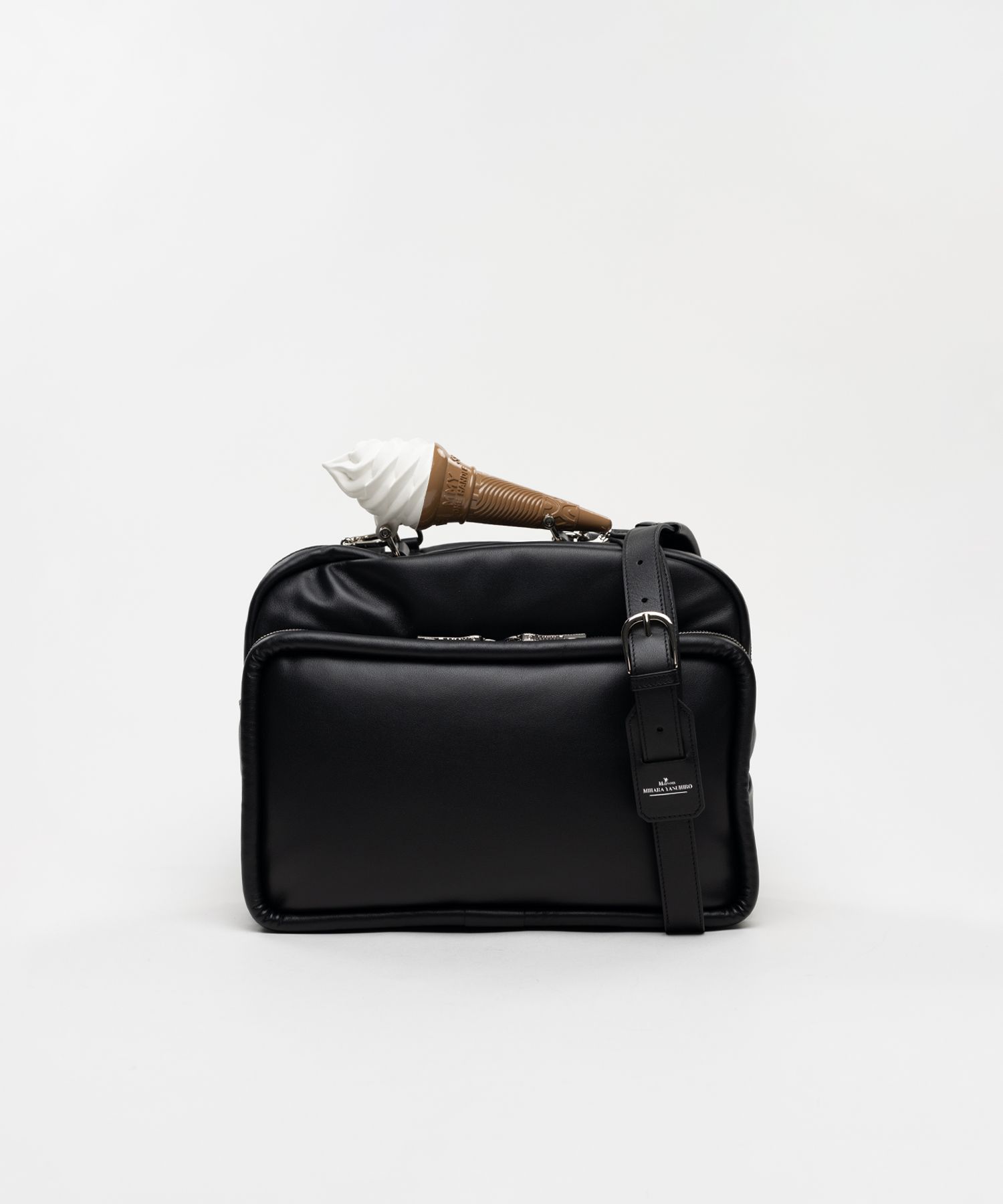 "TOY" Soft Serve Handle Square Leather Pocket Bag