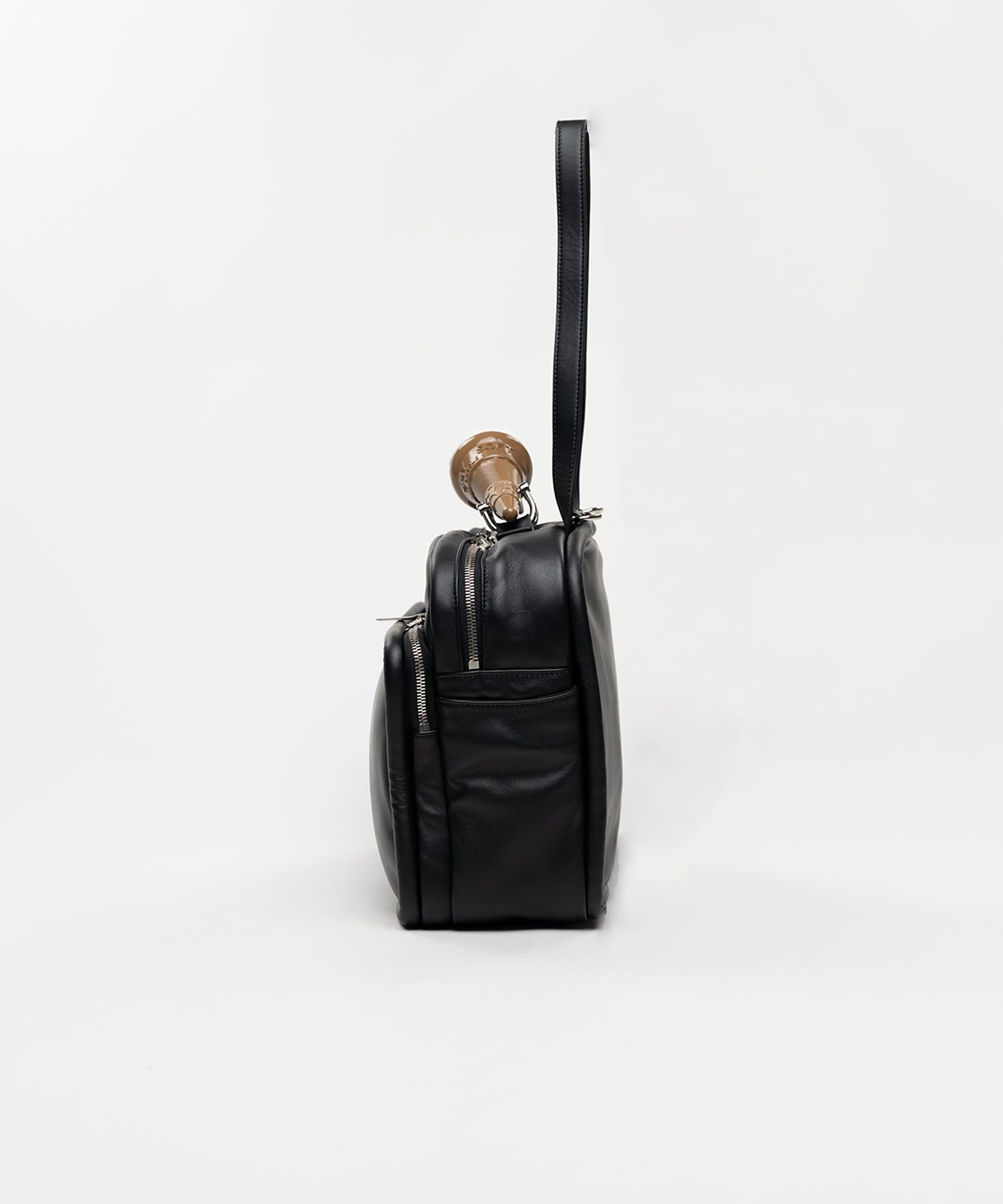 "TOY" Soft Serve Handle Square Leather Pocket Bag