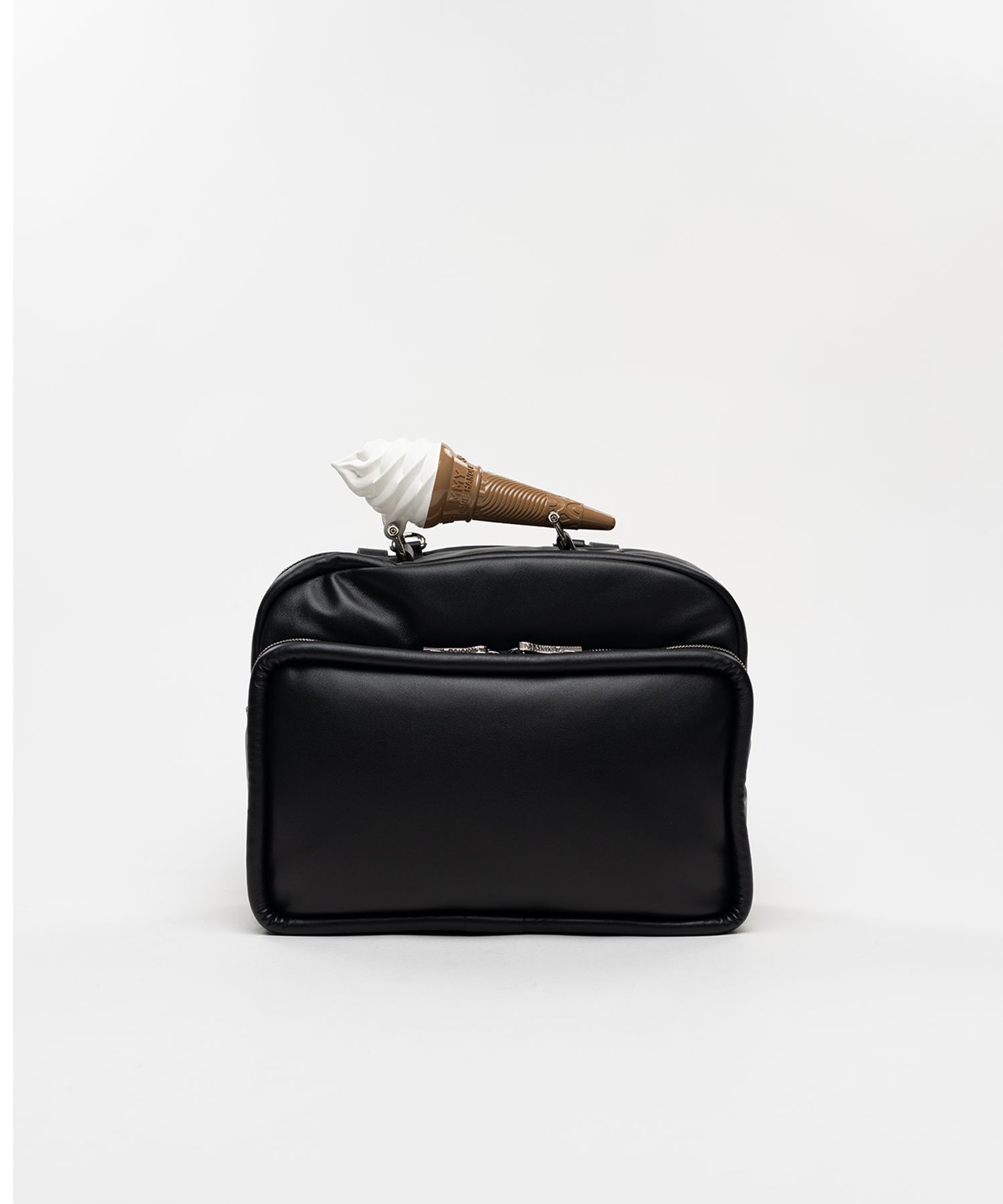 "TOY" Soft Serve Handle Square Leather Pocket Bag
