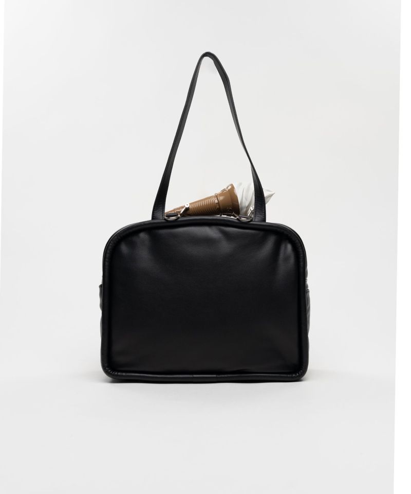 "TOY" Soft Serve Handle Square Leather Pocket Bag