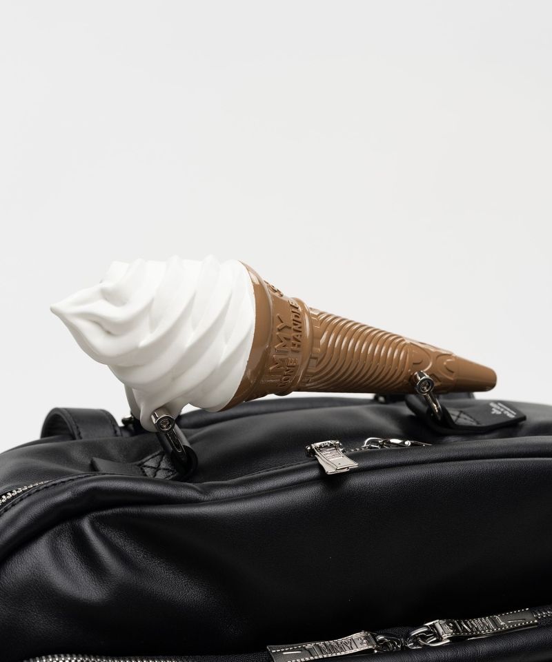 "TOY" Soft Serve Handle Square Leather Pocket Bag