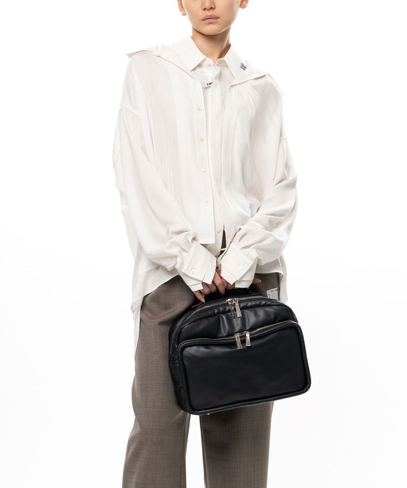 "TOY" Soft Serve Handle Square Leather Pocket Bag