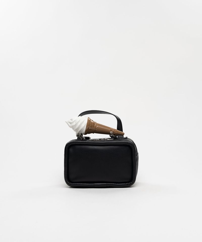 "TOY" Soft Serve Handle Square Leather Mini Bag