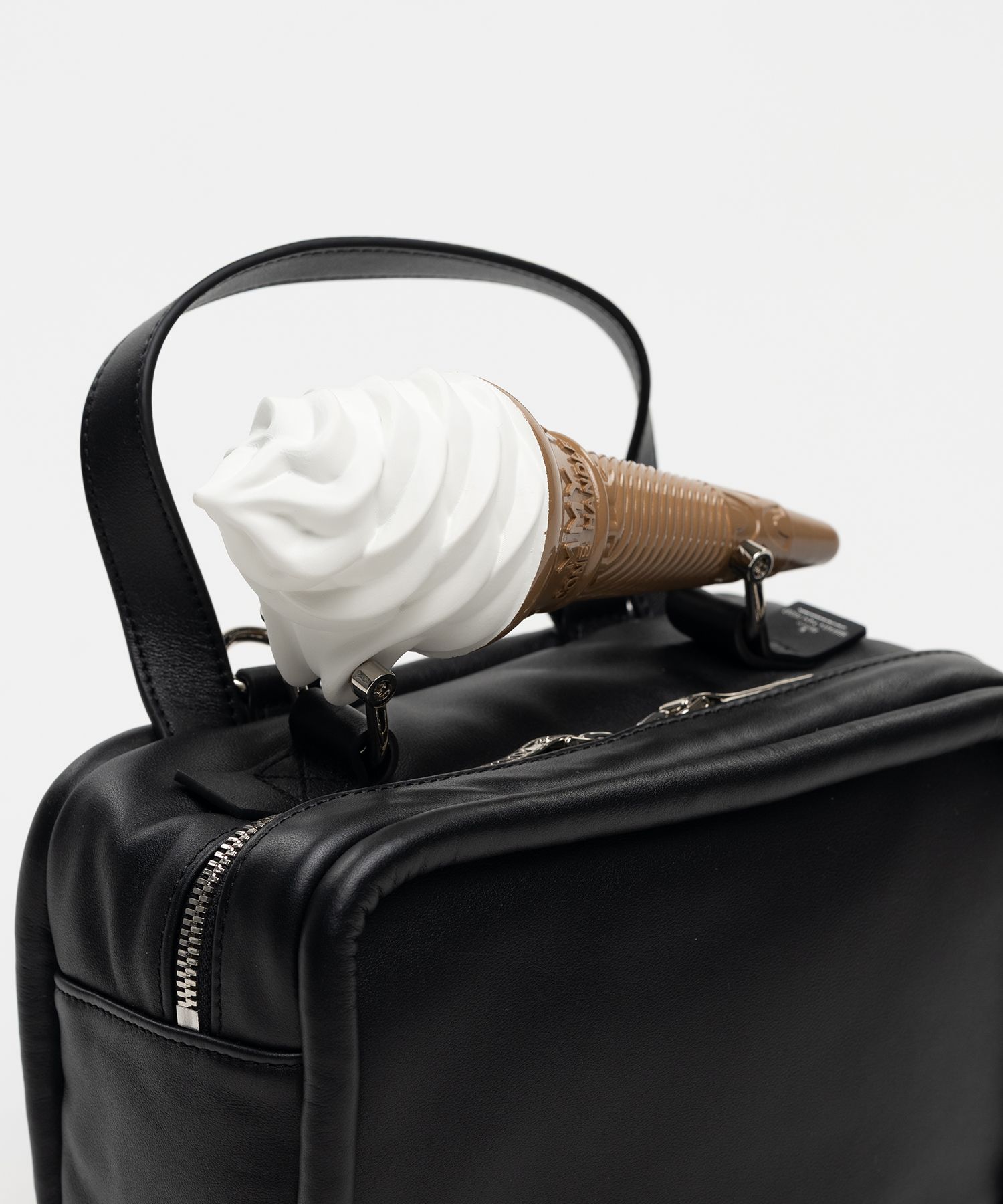 "TOY" Soft Serve Handle Square Leather Mini Bag