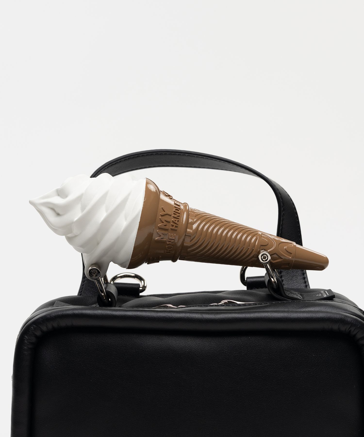 "TOY" Soft Serve Handle Square Leather Mini Bag