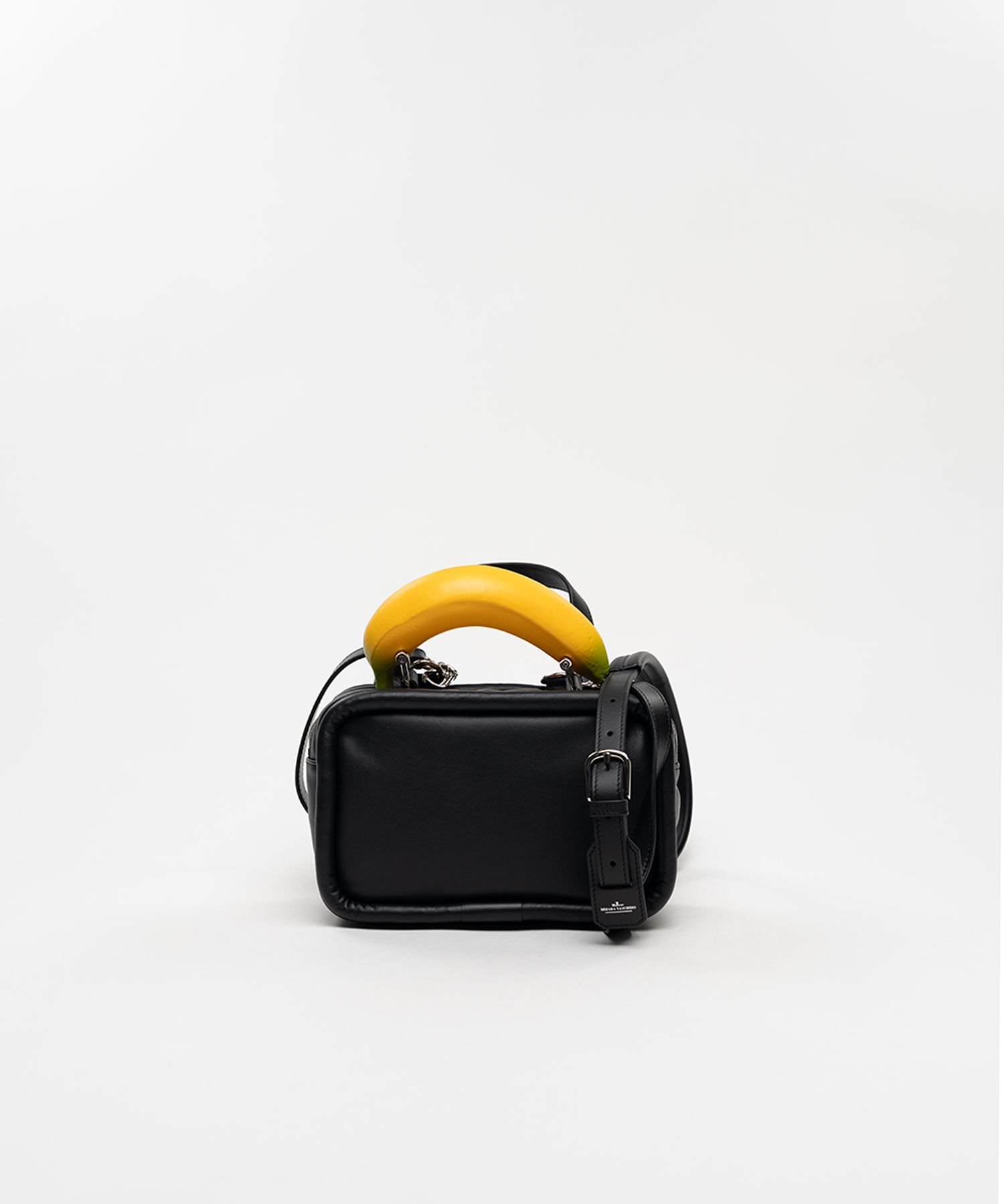 "TOY" Banana Handle Square Leather Mini Bag