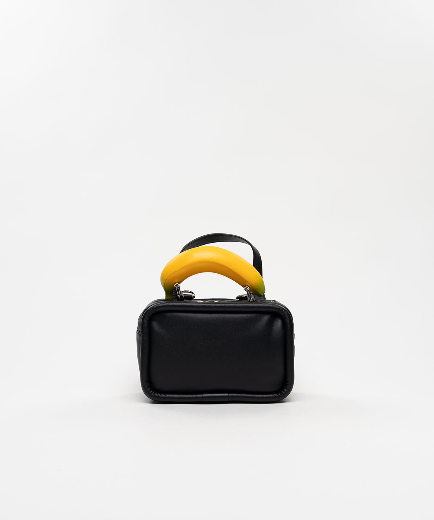 "TOY" Banana Handle Square Leather Mini Bag