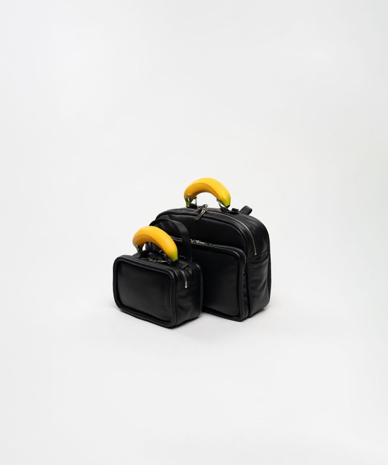"TOY" Banana Handle Square Leather Mini Bag
