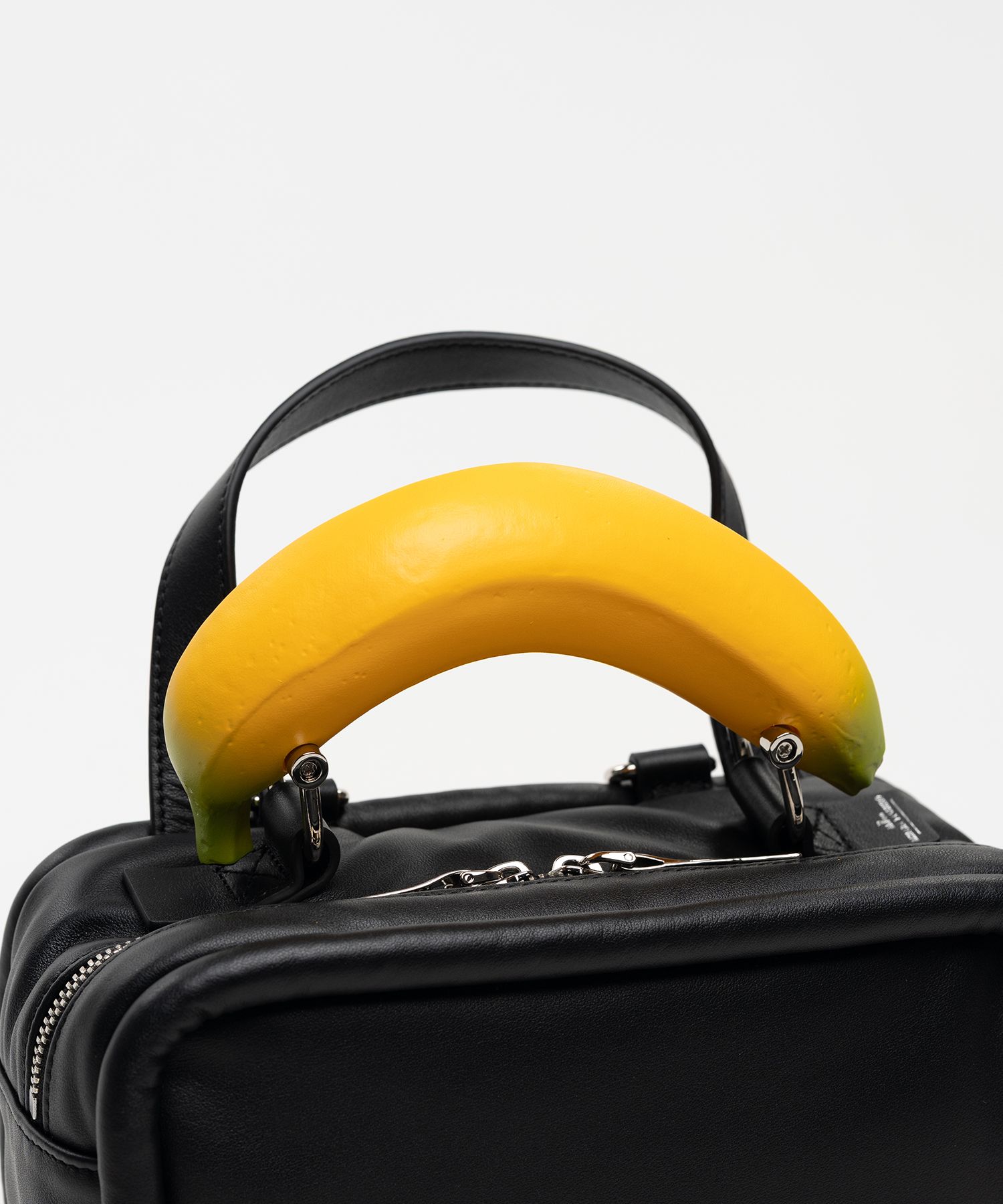 "TOY" Banana Handle Square Leather Mini Bag