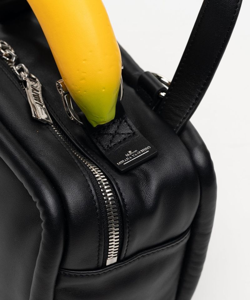 "TOY" Banana Handle Square Leather Mini Bag