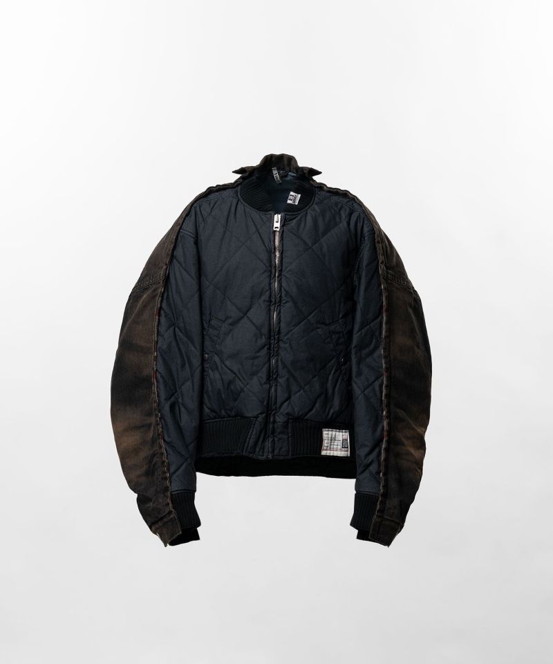 Combined Quilt Denim Jacket
