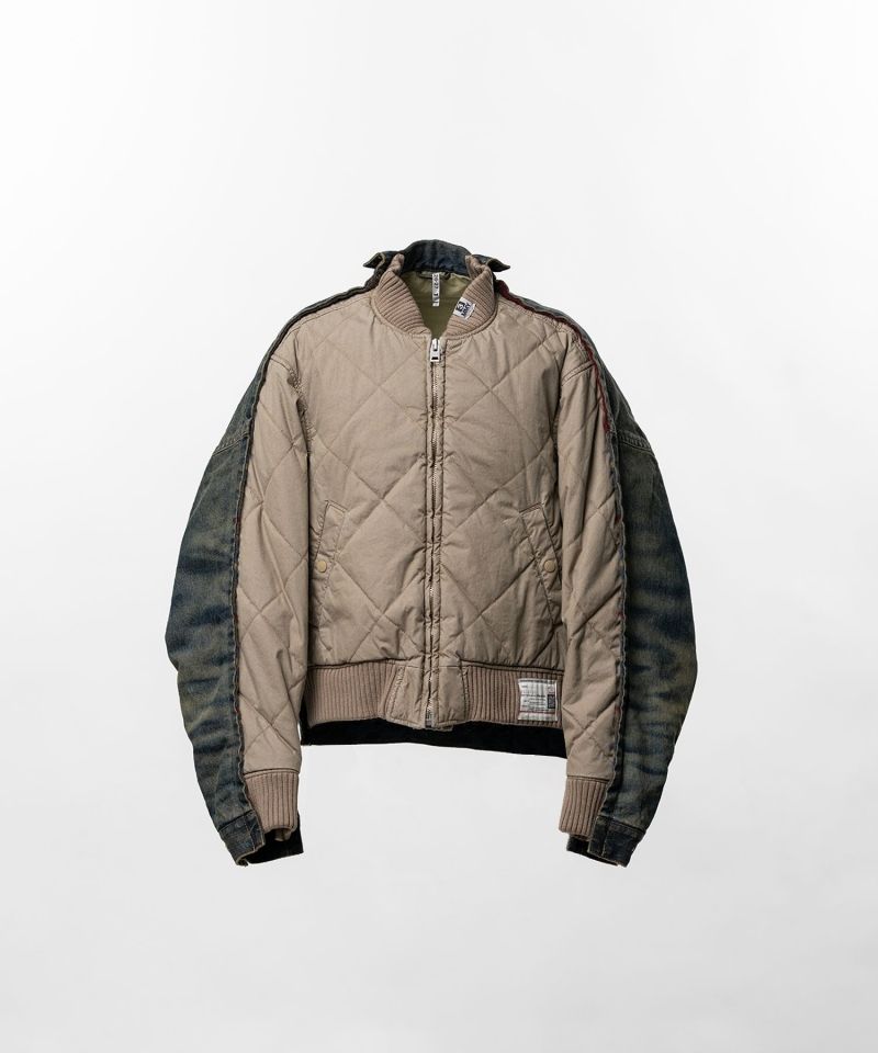 Combined Quilt Denim Jacket