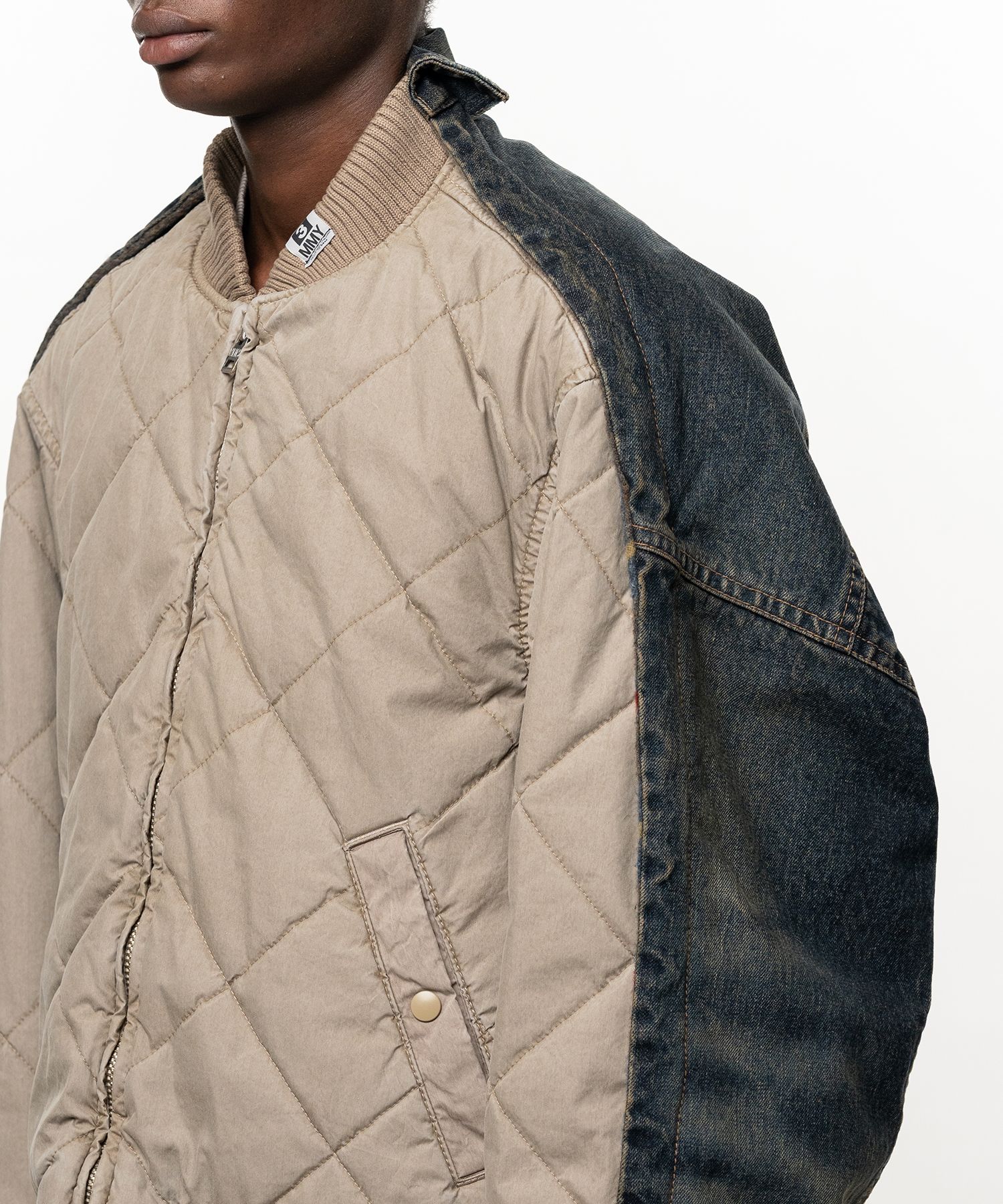 Combined Quilt Denim Jacket
