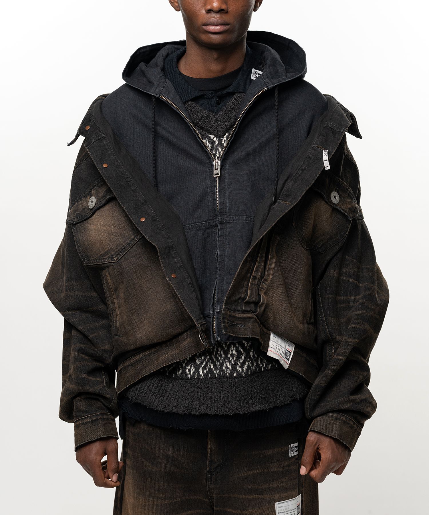 Shifted Layer Denim Jacket