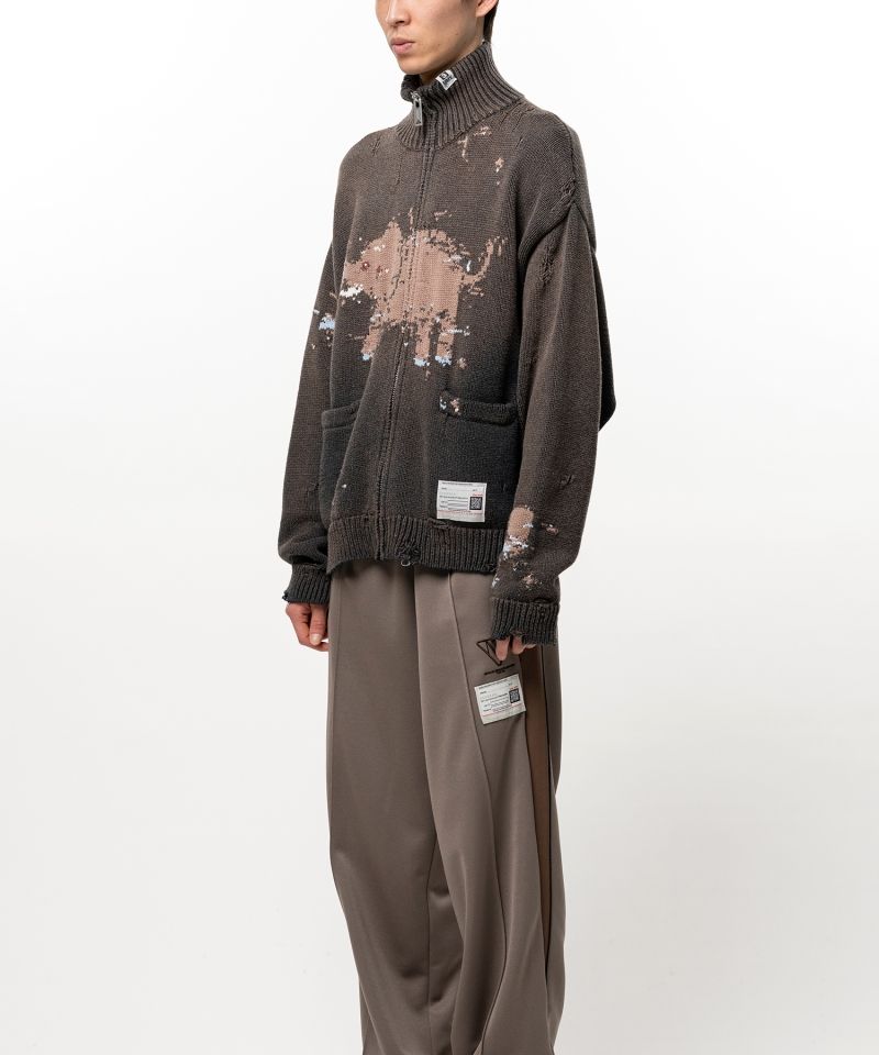 Elephant Jacquard Knit Cardigan