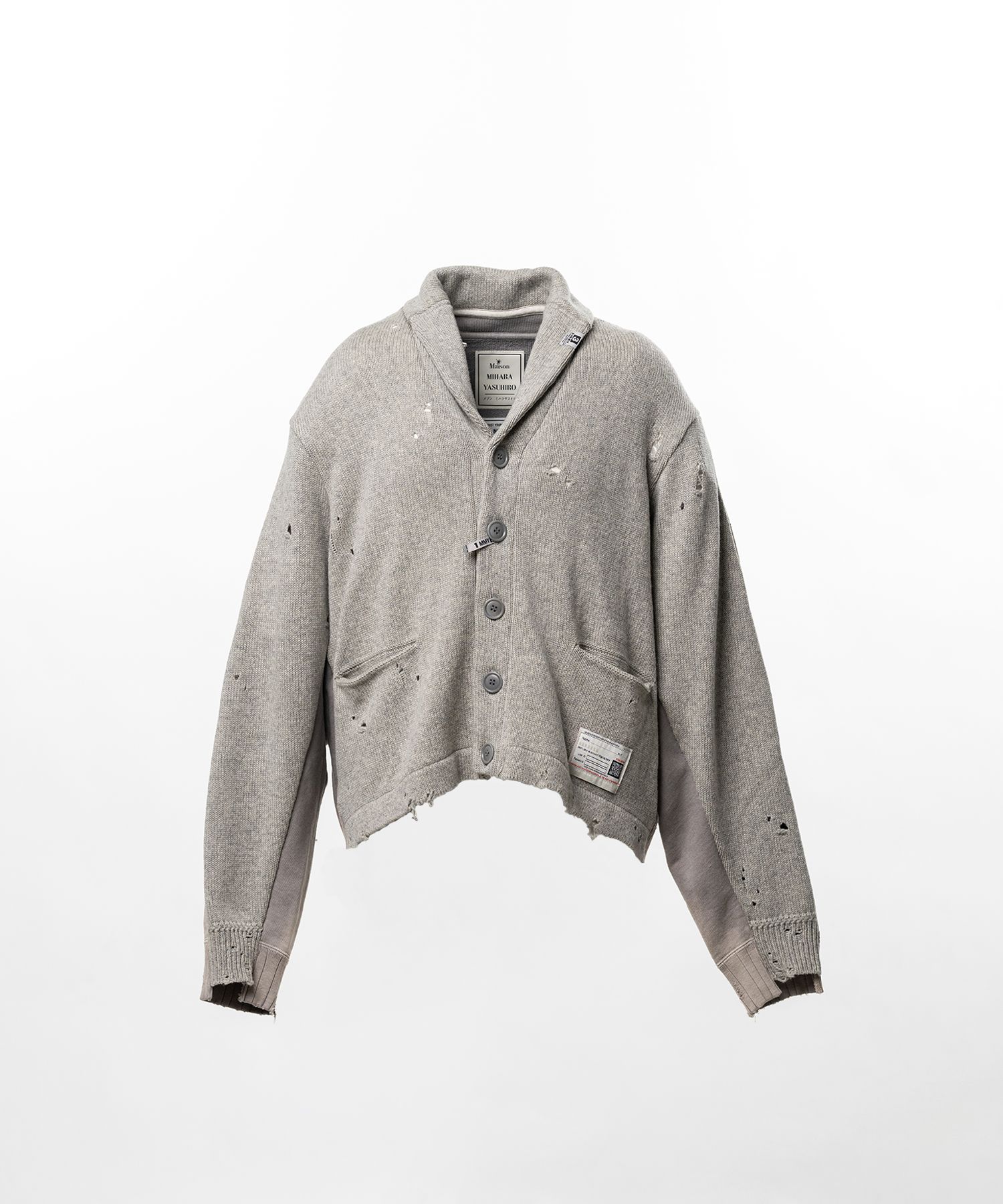 Sweatshirt Combined Knit Cardigan