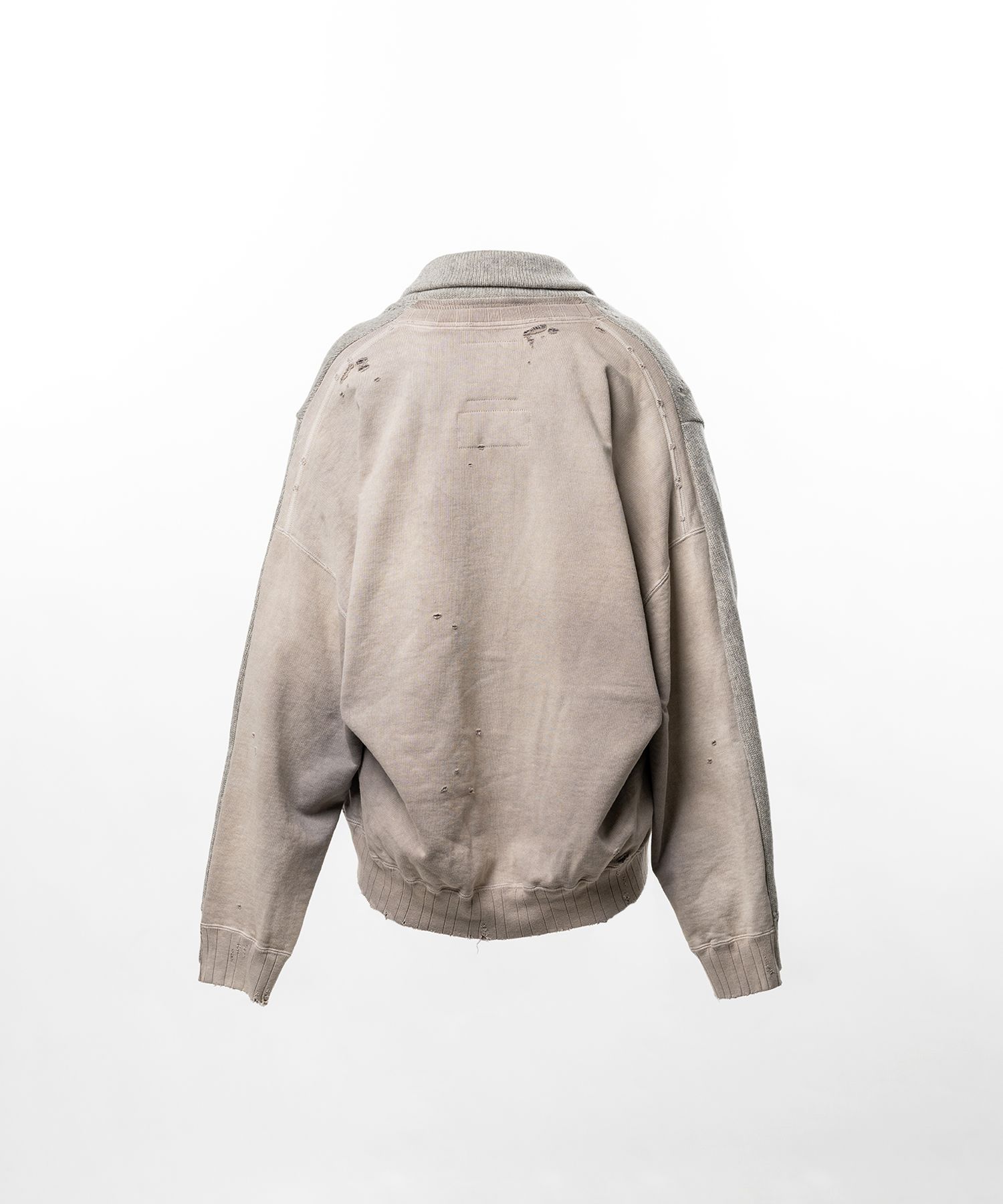 Sweatshirt Combined Knit Cardigan