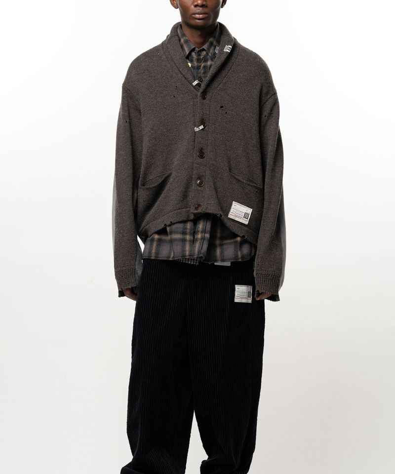 Sweatshirt Combined Knit Cardigan