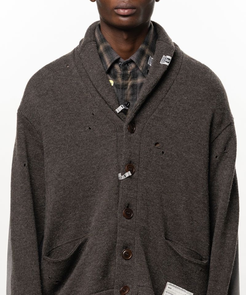 Sweatshirt Combined Knit Cardigan