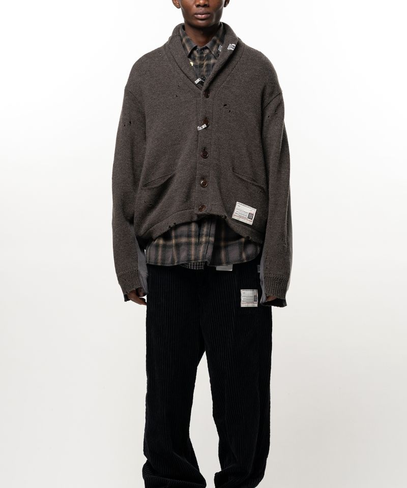 Sweatshirt Combined Knit Cardigan