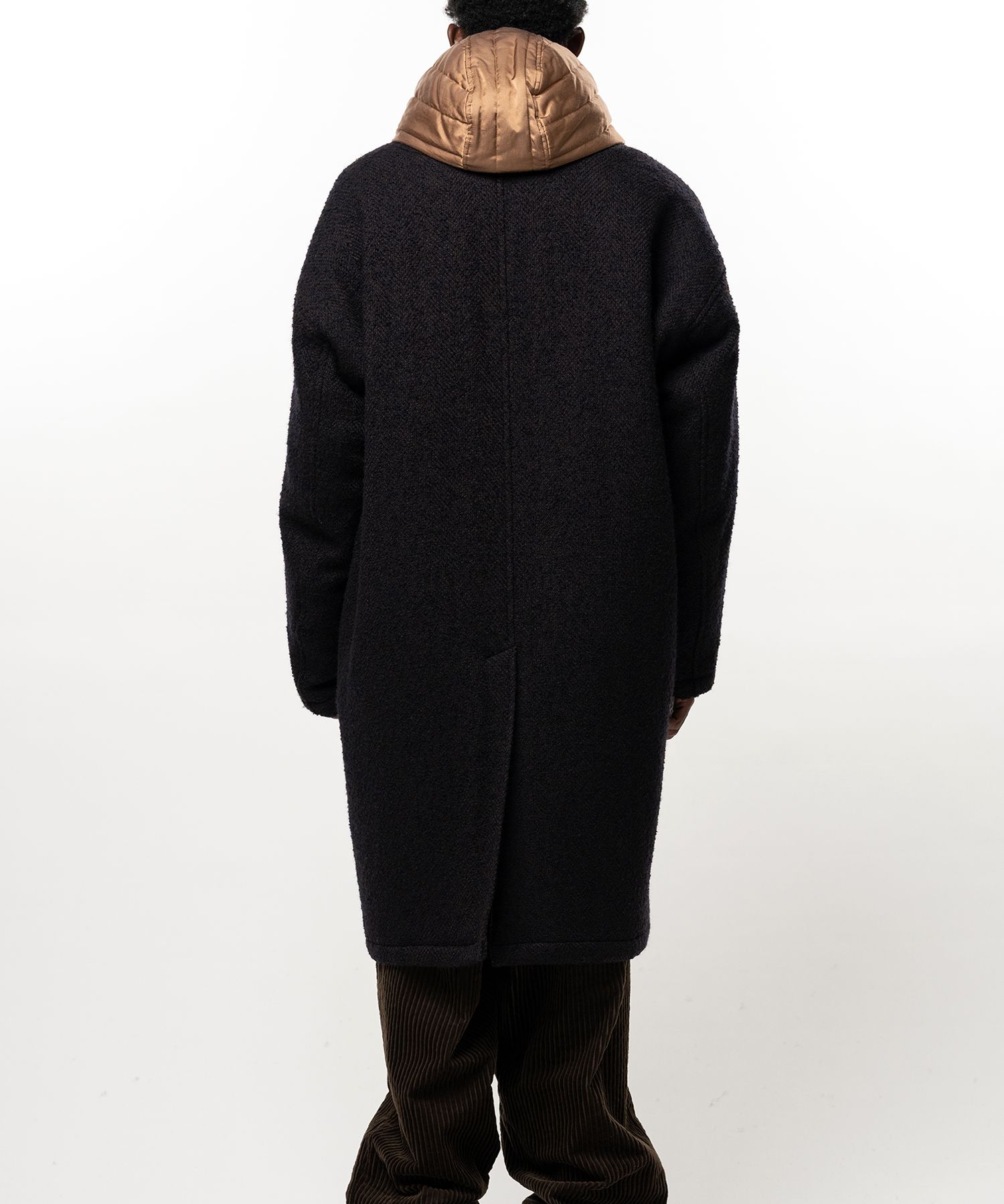 Hooded Balmacaan Coat