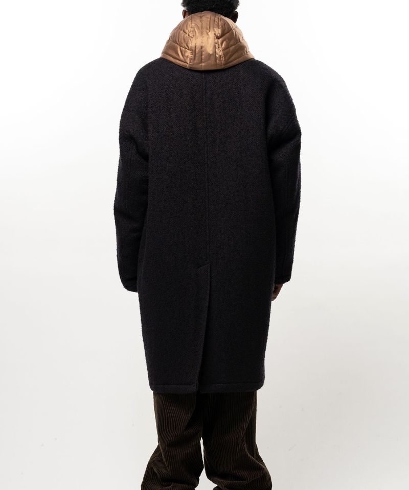 Hooded Balmacaan Coat
