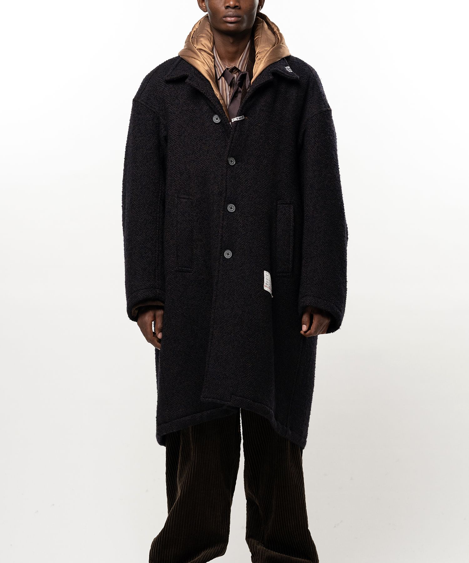 Hooded Balmacaan Coat