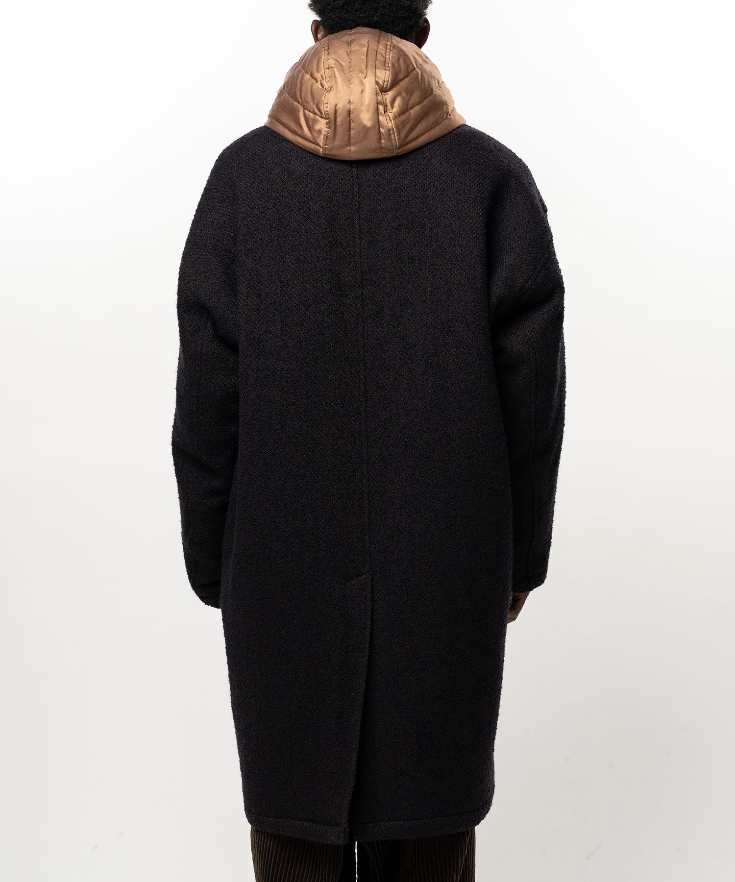 Hooded Balmacaan Coat