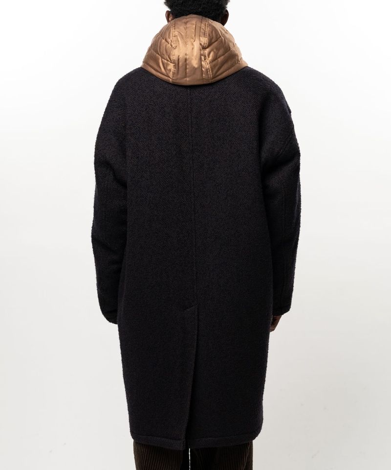 Hooded Balmacaan Coat