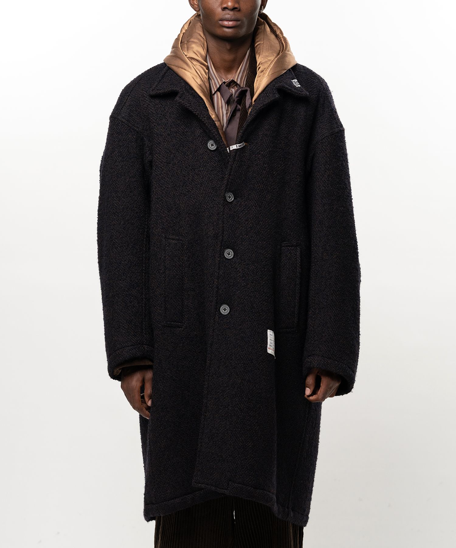 Hooded Balmacaan Coat